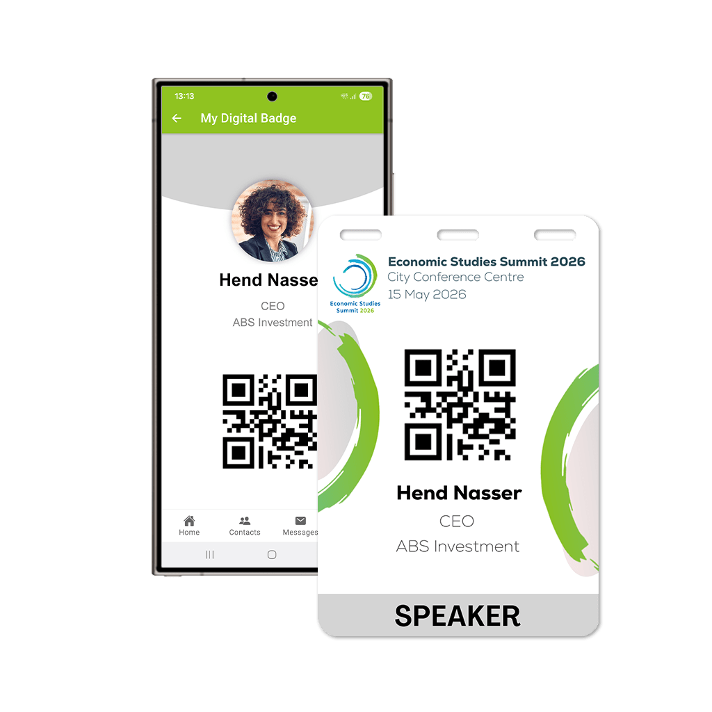 alt="digital badge Printed badge"